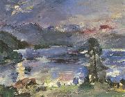 Lovis Corinth Walchensee, aufgehender Mond Spain oil painting artist